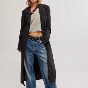 Free People Hailey Longline Duster | BLACK | S